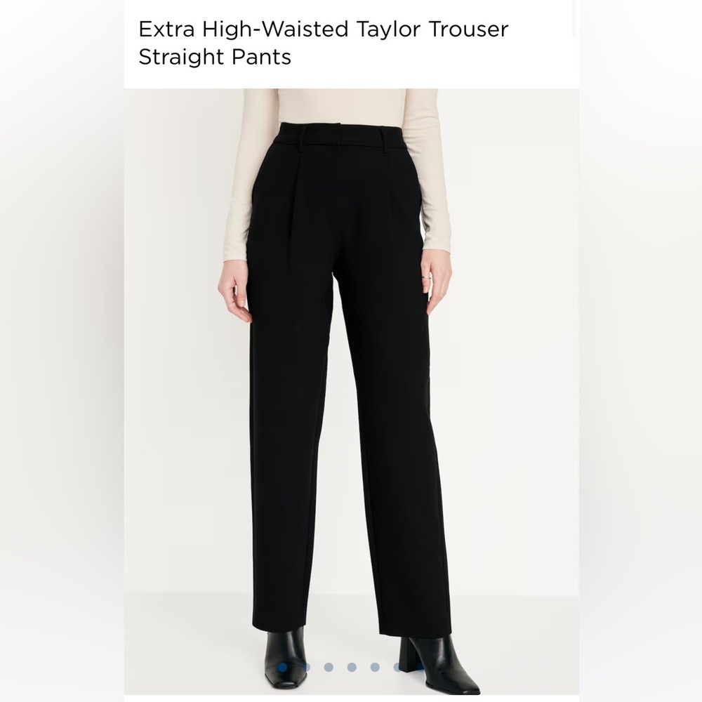 Extra high waisted Taylor trouser straight leg pants